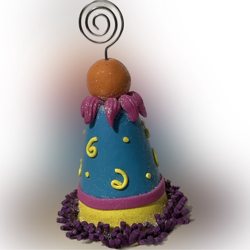 ❌NWT Giant Foil Cupcake Balloon 28” Party Hat Weight Helium Birthday - Picture 3 of 6